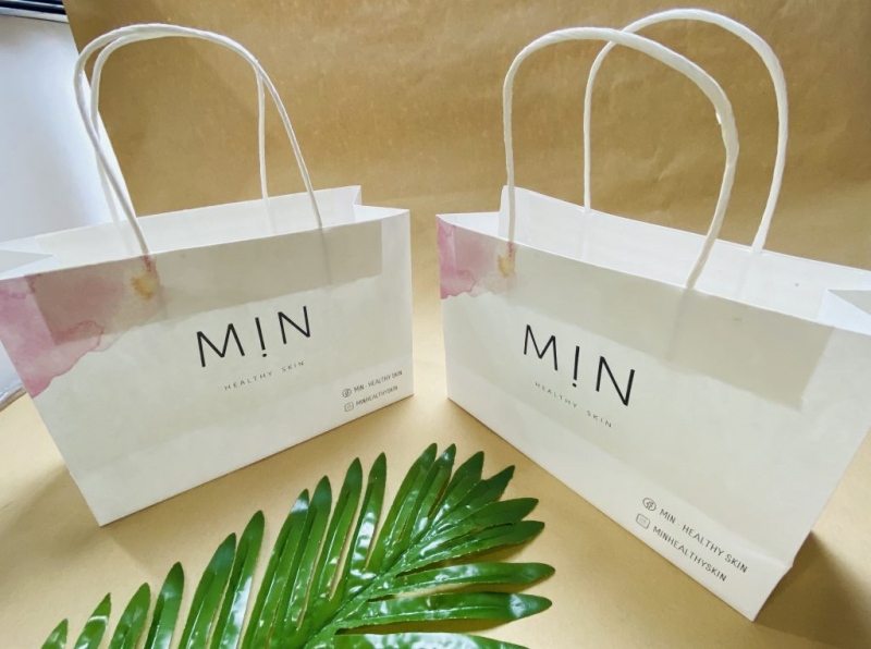 In túi giấy kraft mỹ phẩm MỊN-Healthy Skin