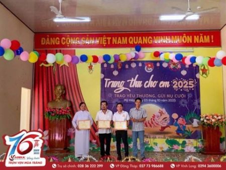 Trung thu yêu thương: Nhật Huy Khang Đồng Tháp Thắp sáng nụ cười trẻ thơ